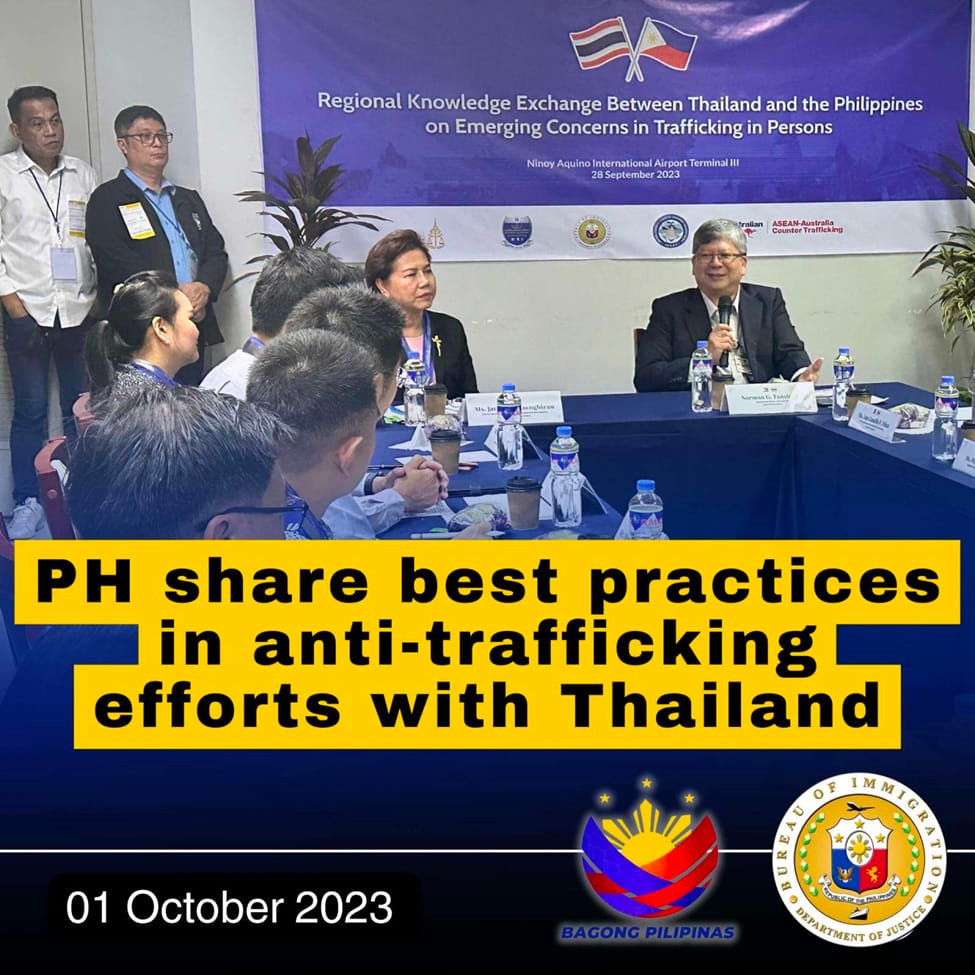 菲律宾移民局向泰国分享反人口贩运工作最佳实践