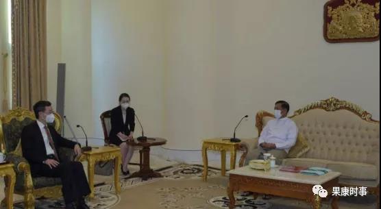 缅甸国管委主席兼国家总理敏昂莱大将会见中国外交部亚洲事务特使孙国祥先生！