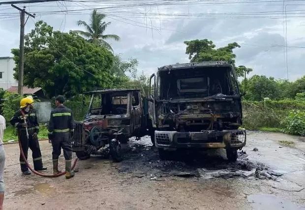 缅甸仰光发生车辆起火事故致3人死亡